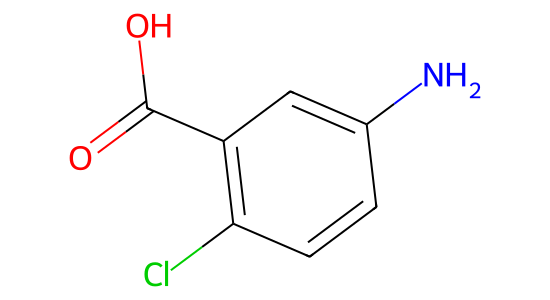 5-アミノ-2-クロロ安息香酸 の化学構造