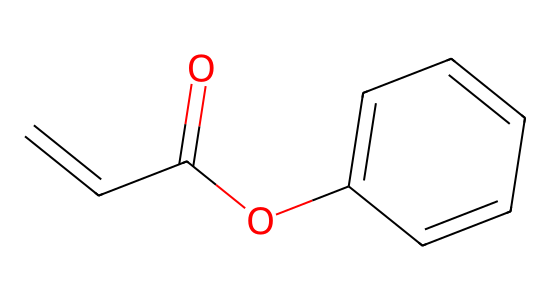 プロペン酸フェニル の化学構造