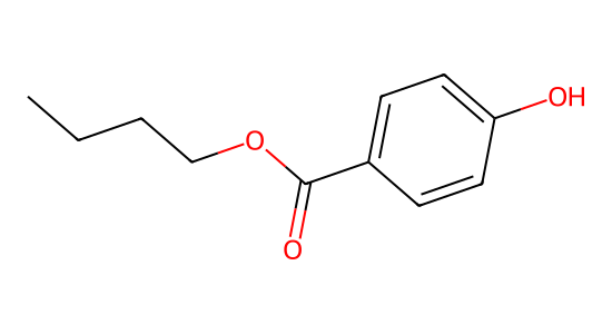 パラオキシ安息香酸ブチル の化学構造