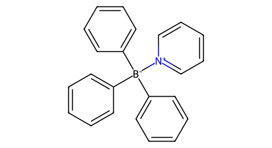 Triphenylborane - Pyridine Complex の化学構造