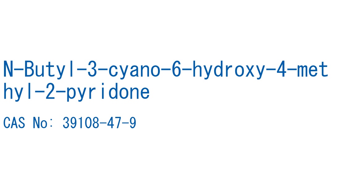 N-Butyl-3-cyano-6-hydroxy-4-methyl-2-pyridone の構造式